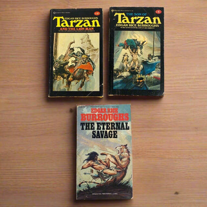 Tarzan Lot 3  Edgar Rice Burroughs Paperback Books 1970's