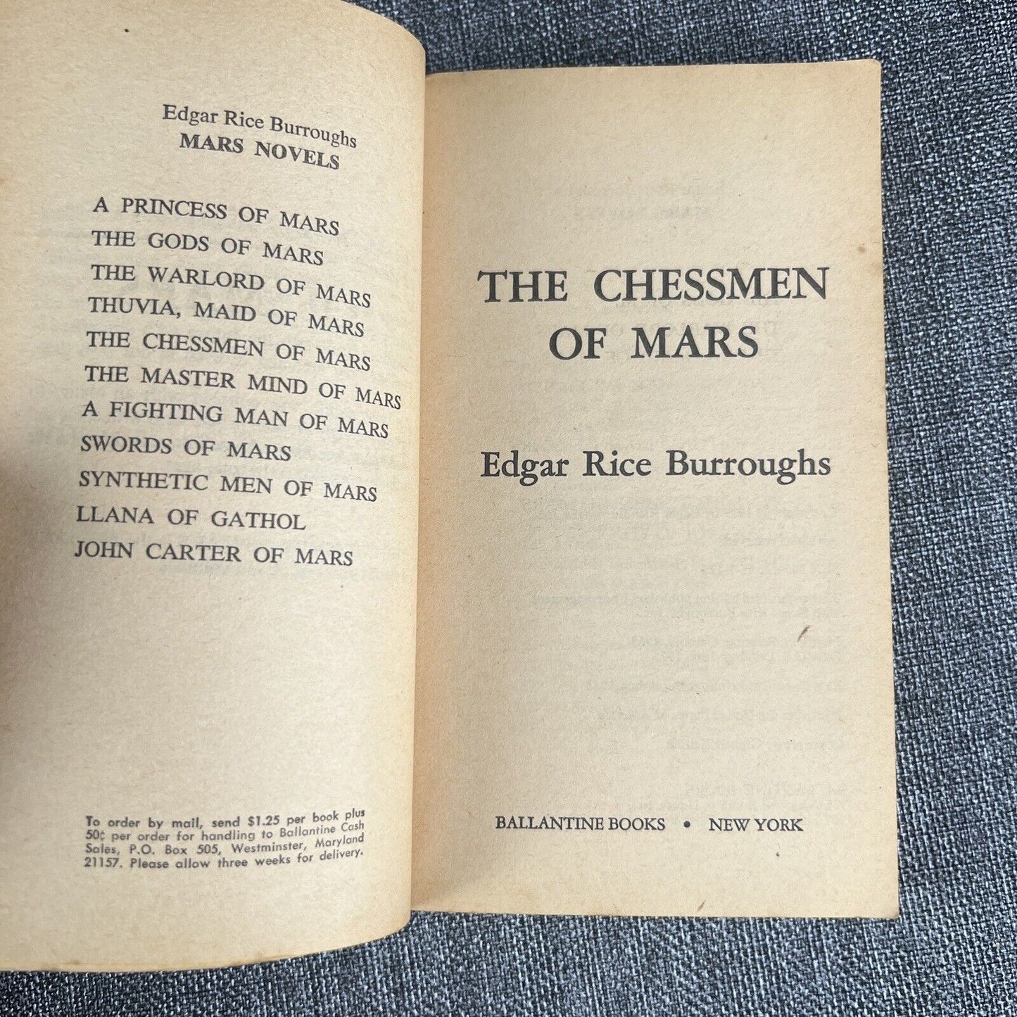 Martian Series: Book 5: THE CHESSMEN OF MARS by Edgar Rice Burroughs (1973,..