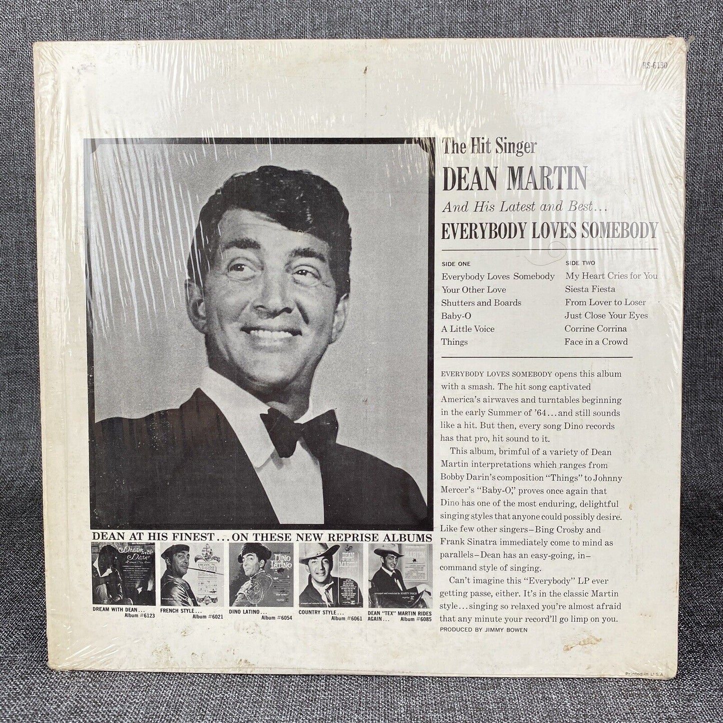 Dean Martin  Everybody Loves Somebody  Vinyl LP Record Warner Bros Records