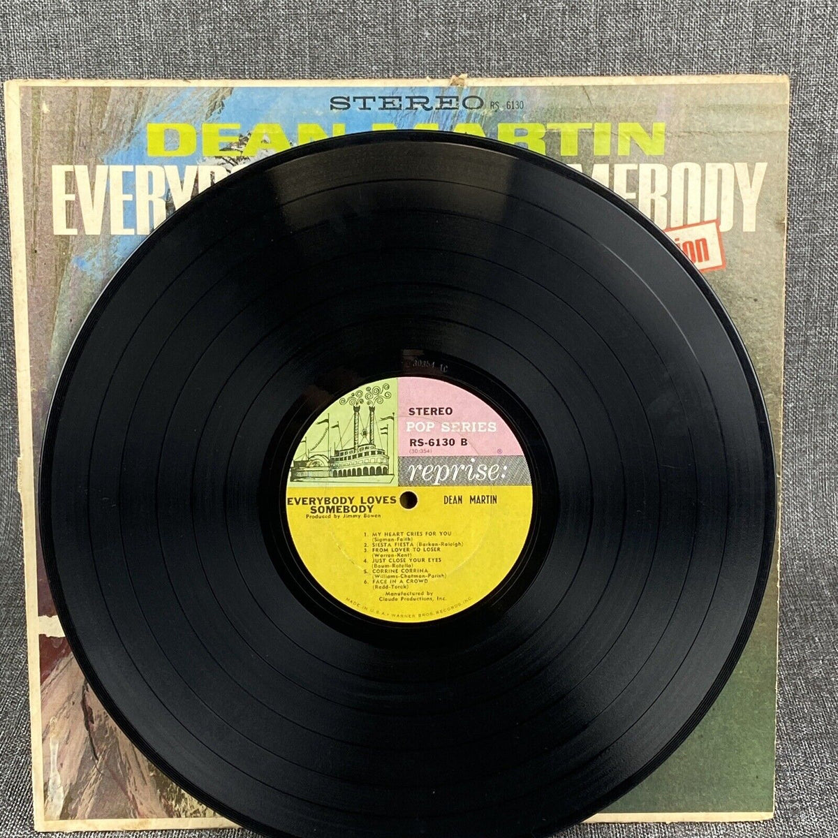 Dean Martin - Everybody Loves Somebody - Vinyl LP Record by Warner Bros Recors