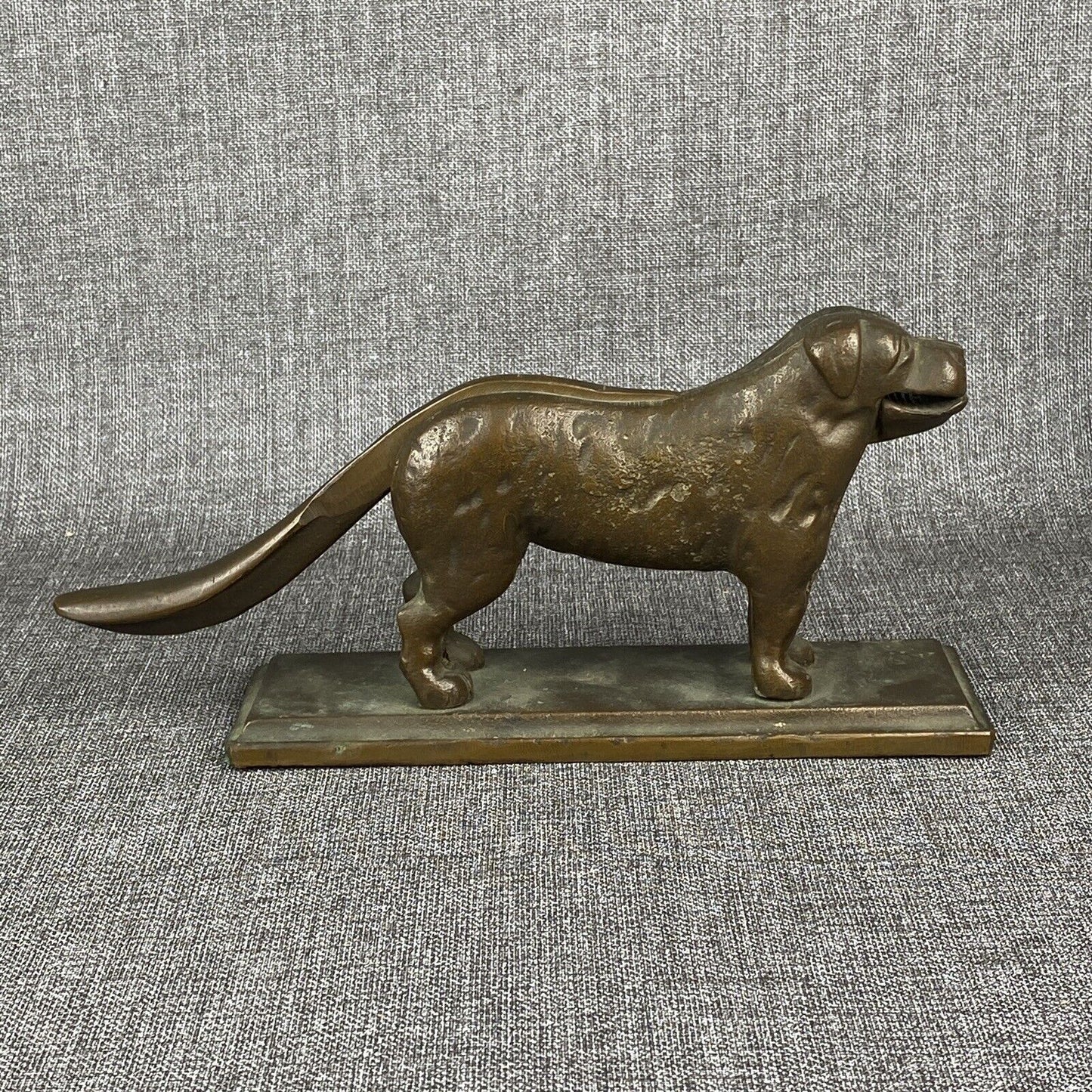 Bronze Bailey Burrus Vintage St Bernard Dog Mechanical Nutcracker