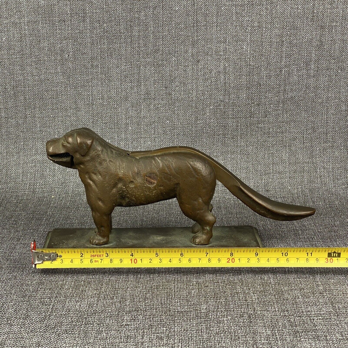 Bronze Bailey Burrus Vintage St Bernard Dog Mechanical Nutcracker