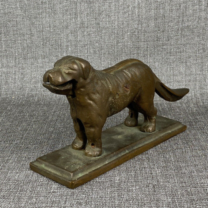 Bronze Bailey Burrus Vintage St Bernard Dog Mechanical Nutcracker