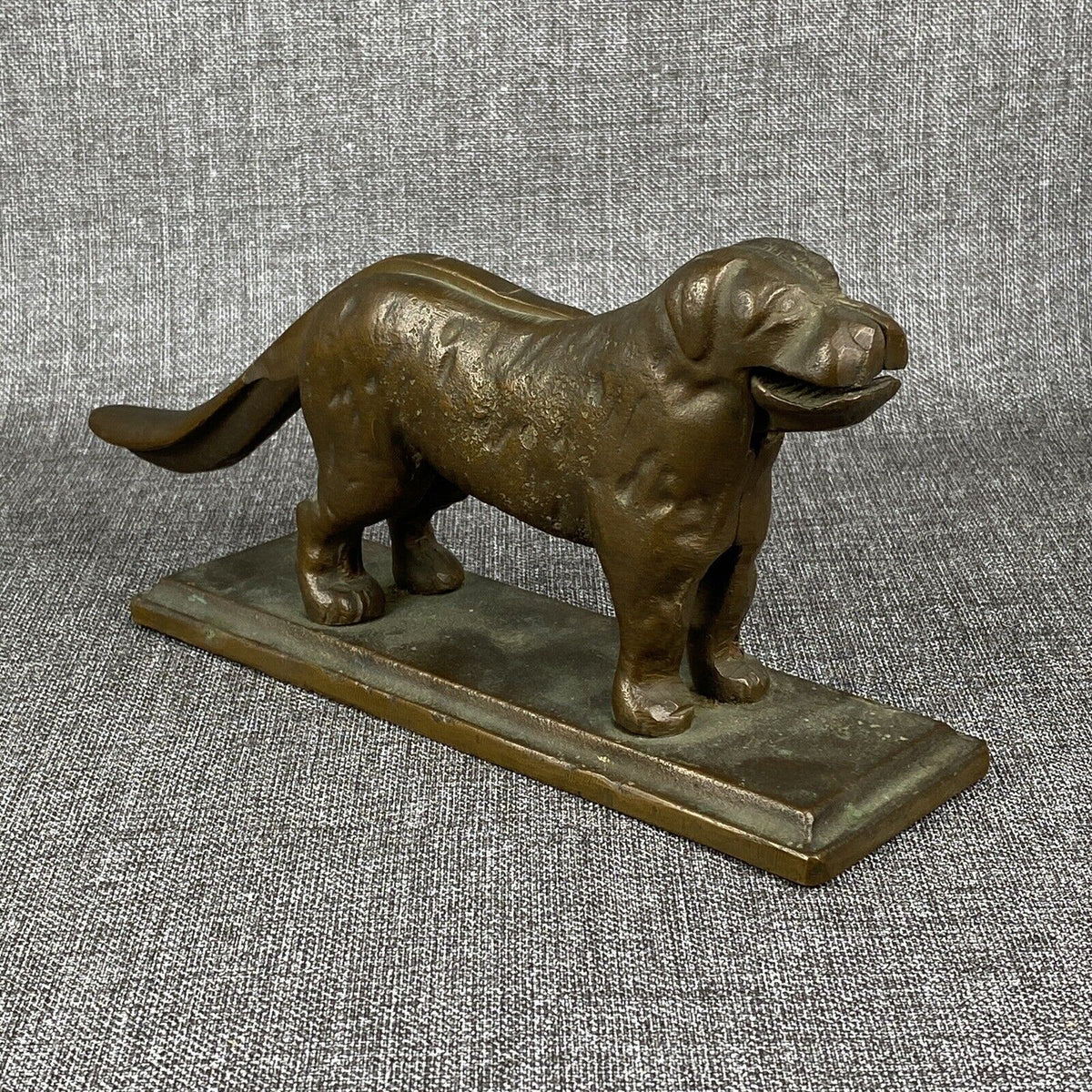 Bronze Bailey Burrus Vintage St Bernard Dog Mechanical Nutcracker