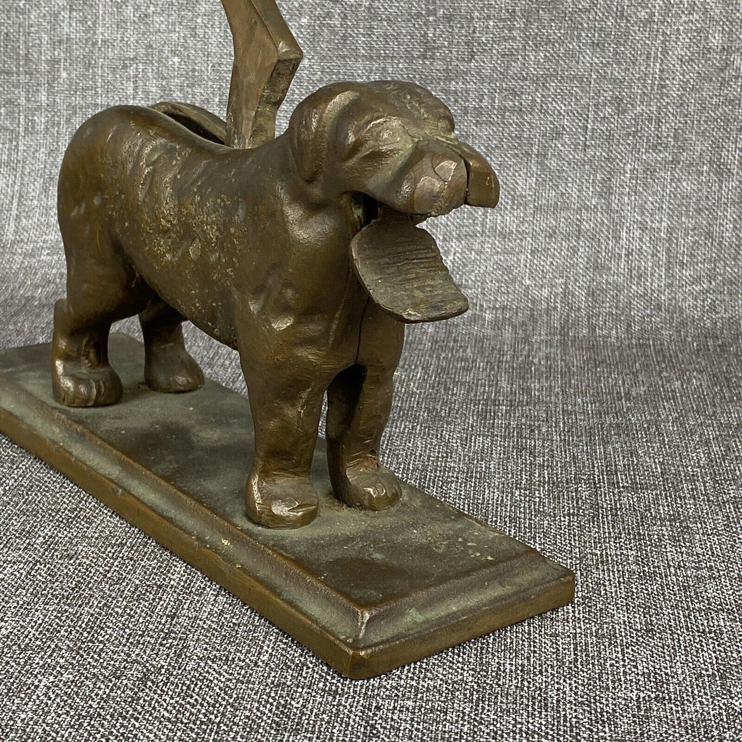 Bronze Bailey Burrus Vintage St Bernard Dog Mechanical Nutcracker