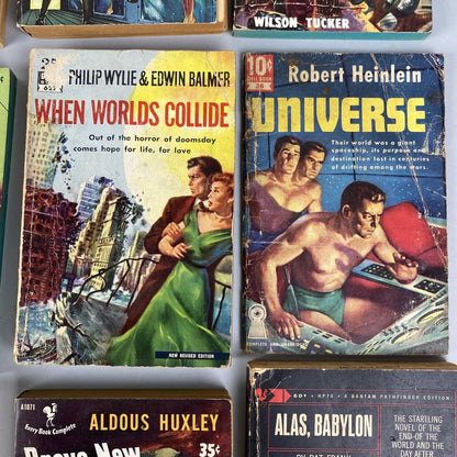 Sci-Fi PAPERBACK Book Lot (60's-70's) Sax Rohmer, Ellery Queen, Wilson Tucker...