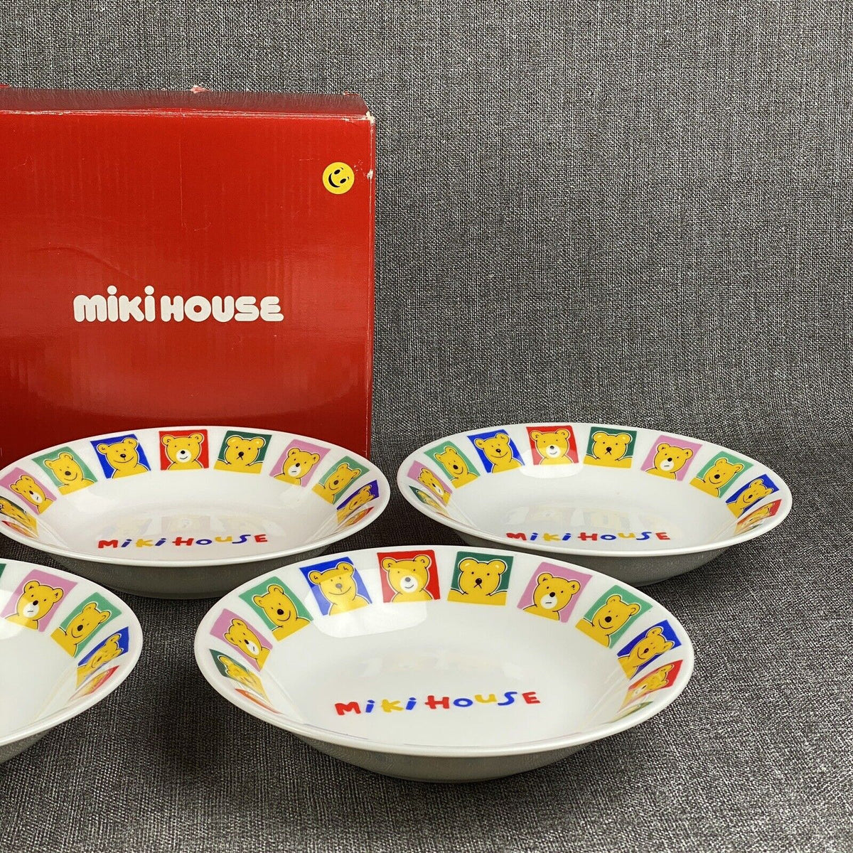 Set of 5 Miki House Cereal Bowls (Mikihouse), Soup Bowls 8.5" Wide (Never Used)