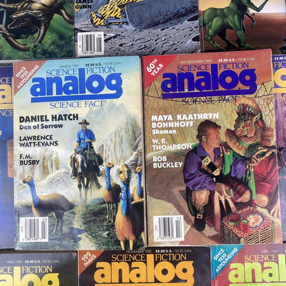 ANALOG Science Fiction Magazine Lot of 17 Asimov, George RR Martin, Darmis, etc