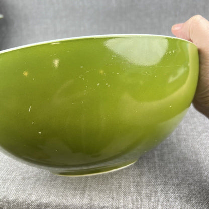 Vintage Pyrex Verde Green Cinderella Nesting Mixing Bowls 444 4 Qt