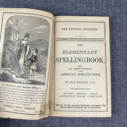 The Elementary Spelling Book Noah Webster by American Book Co 1908