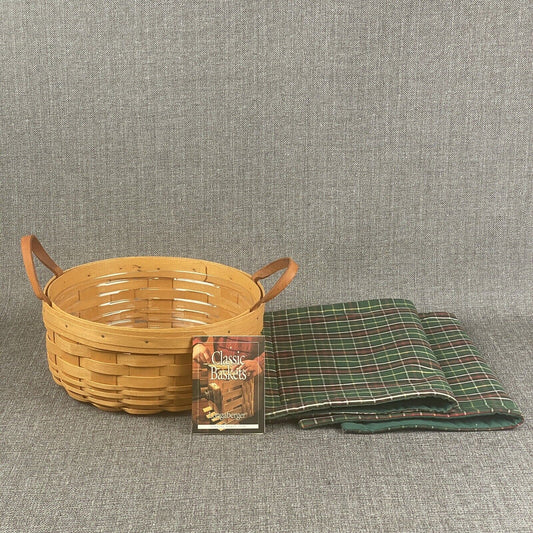 Longaberger Basket with Protector 9.5" Wide x 4.25" Tall with Two Mats