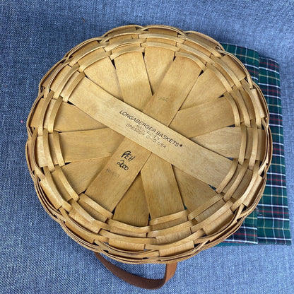 Longaberger Basket with Protector 9.5" Wide x 4.25" Tall with Two Mats