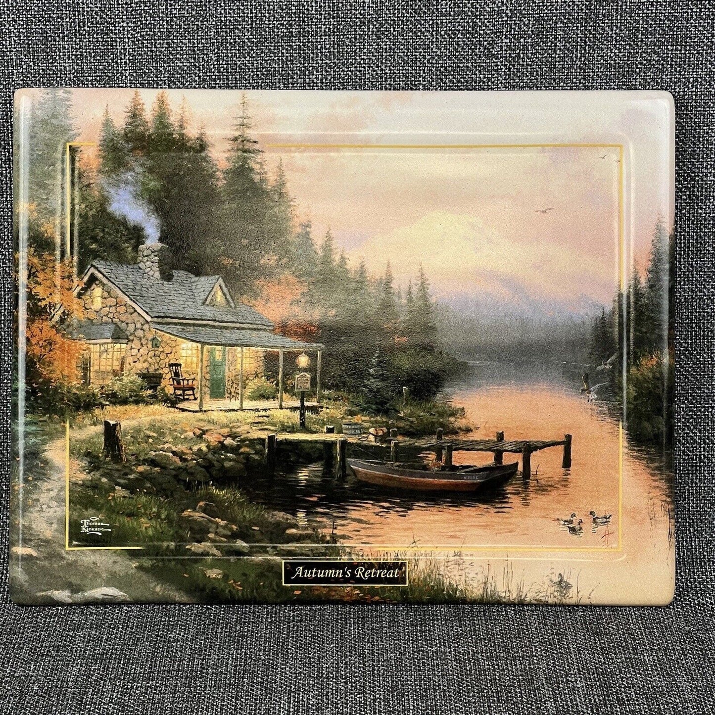 Thomas Kinkade 'End of a Perfect Day' Wall Hanging Bradford Exchange 7" x 9" COA