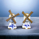 Vintage Delft Windmill Salt and Pepper Shakers