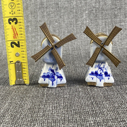 Vintage Delft Windmill Salt and Pepper Shakers