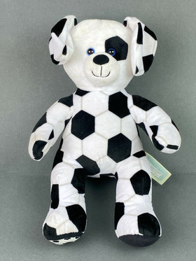 Build a Bear Soccer Theme Dog Teddy Bear Plush 14"