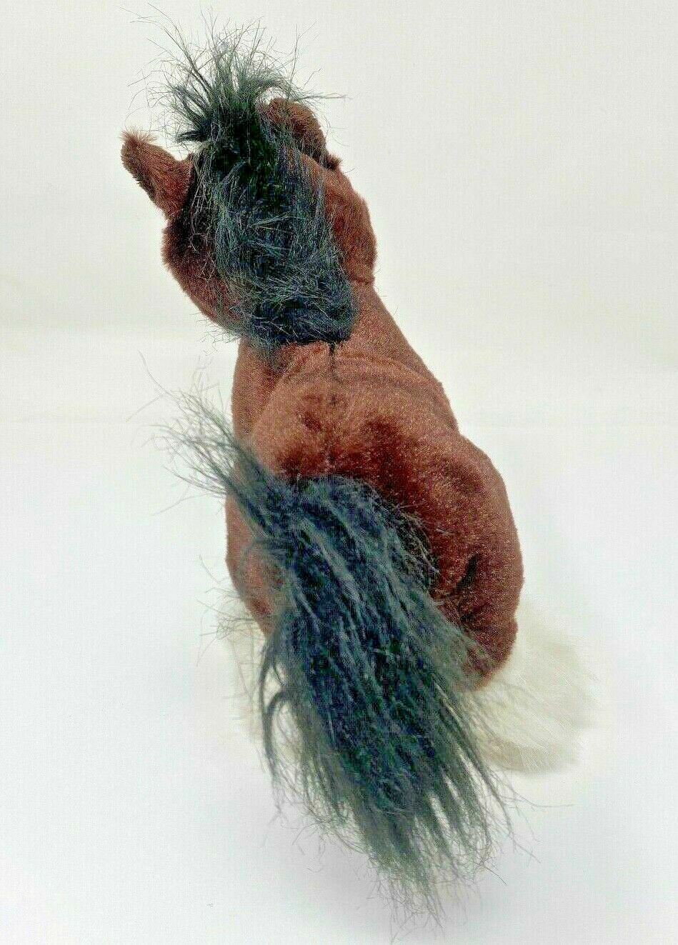 Ganz Webkinz Clydesdale Horse HM139 Plush Stuffed Animal 9" Long No Code