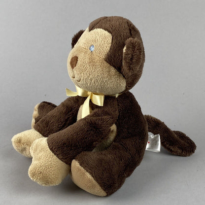 Prestige Baby Monkey Plush with Yellow Bow 6"