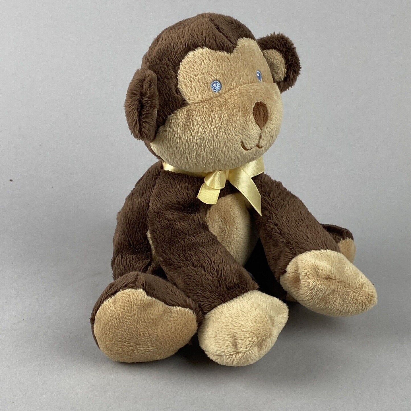 Prestige Baby Monkey Plush with Yellow Bow 6"