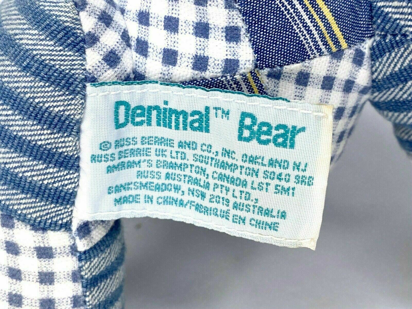 Russ Baby - Denimal Bear Plush - Small / Unique / Rare