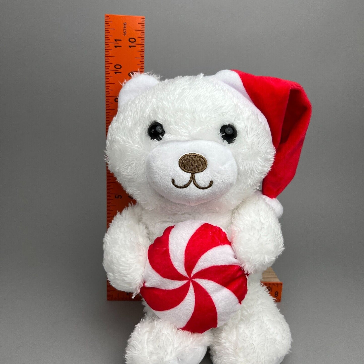 Hallmark Christmas Peppermint White Teddy Bear Plush