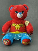 Wonder Woman Plush Teddy Bear Red Blue Stars DC Comics 17" Removable Cape