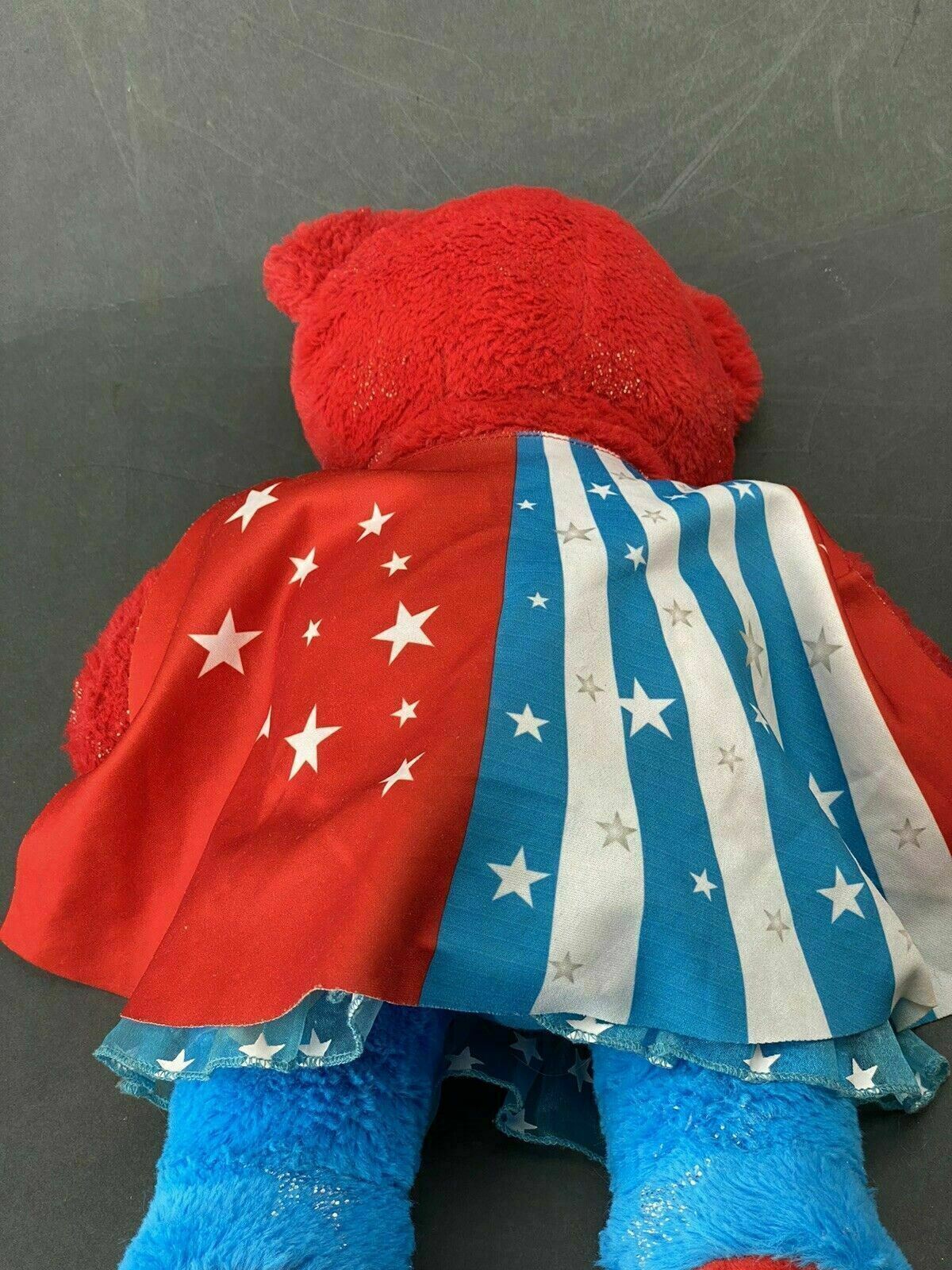 Wonder Woman Plush Teddy Bear Red Blue Stars DC Comics 17" Removable Cape