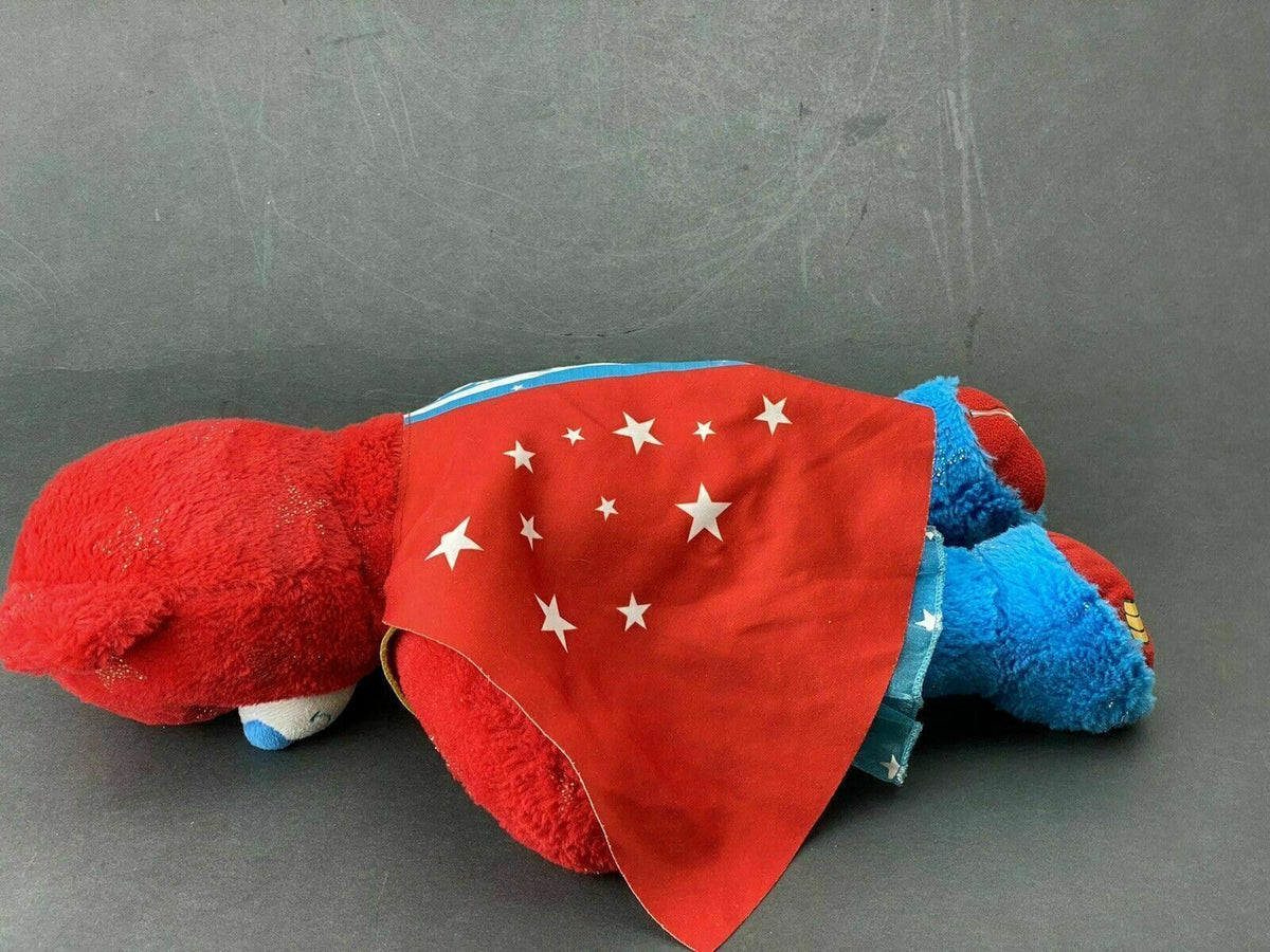 Wonder Woman Plush Teddy Bear Red Blue Stars DC Comics 17" Removable Cape