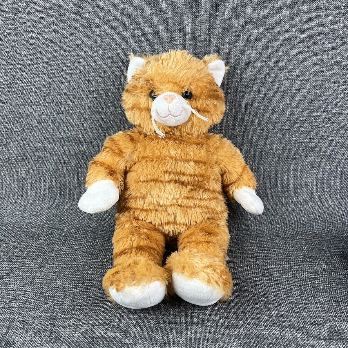 Build A Bear Workshop Tabby Cat Floppy Kitty Orange BAB Cat Lover Plush 16"