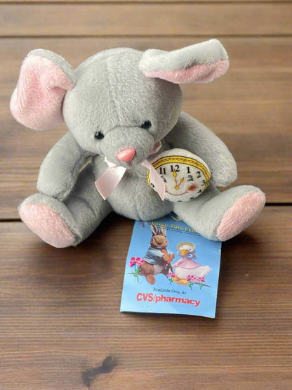 NWT Vintage Stuffins Hickory Dickory Mouse & Clock Plush Stuffed Animal Beanie