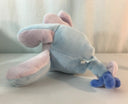 11" Disney Baby Pale Blue Lovey Eeyore Sensory Plush w/ Rattle and Crinkle Ears