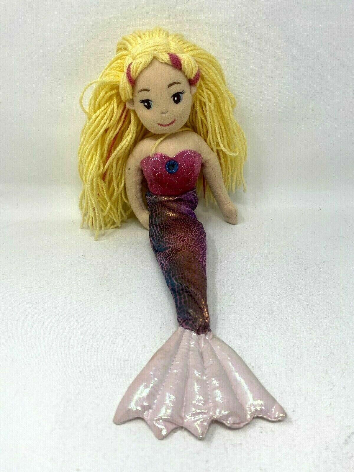 Aurora World Blonde Hair Mermaid Plush Tail 16" Doll