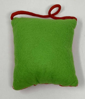 Christmas Pillow Ornament, “Dear God, It’s So Wonderful”