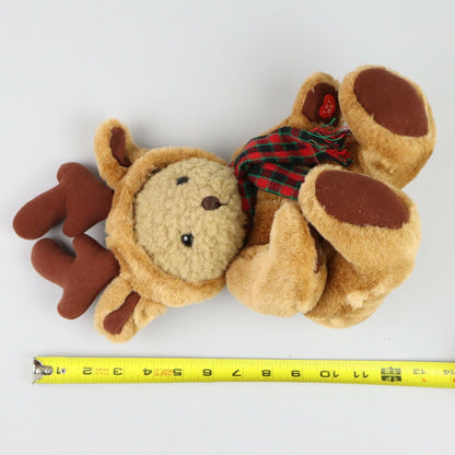 Teddy Bear in Reindeer Costume Plush 12" Tall  (ABC Distributing) Super Cute!