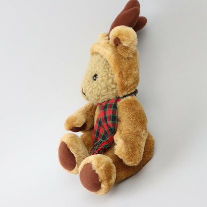 Teddy Bear in Reindeer Costume Plush 12" Tall  (ABC Distributing) Super Cute!