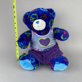 Build A Bear Groovy Peace Sign Teddy Bear Plush 14"