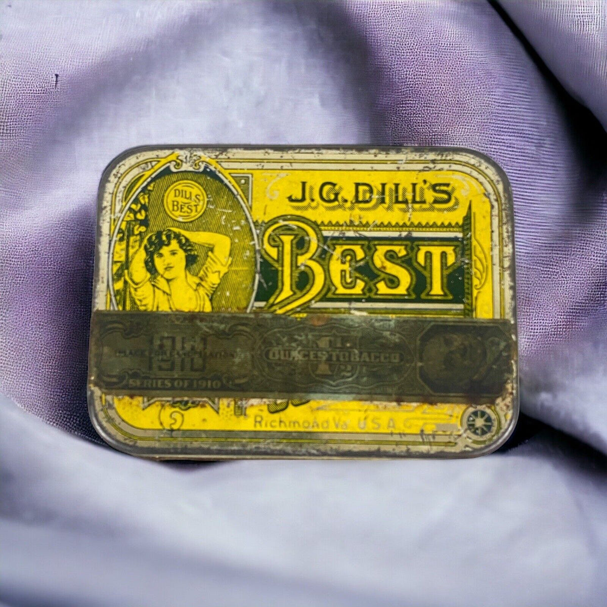 J.G. Dills Tobacco Tin Small 3" x 4"