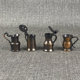 Vintage Lot Made in Hong Kong Miniature Pitchers 1.5" Tall