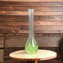 Vintage Light Green 8.5" Teardrop Bud Vase Murano Style Handblown Glass