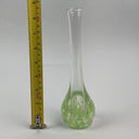 Vintage Light Green 8.5" Teardrop Bud Vase Murano Style Handblown Glass