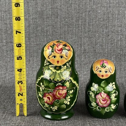 Original Russian Nesting Dolls 6.25" 5 Piece Set MATRYOSHKA (Signed)