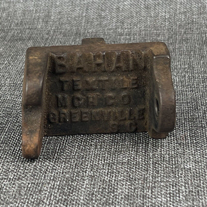 Antique Part -  Bahab Textile Machine Co Greenville SC Part (Collectible)