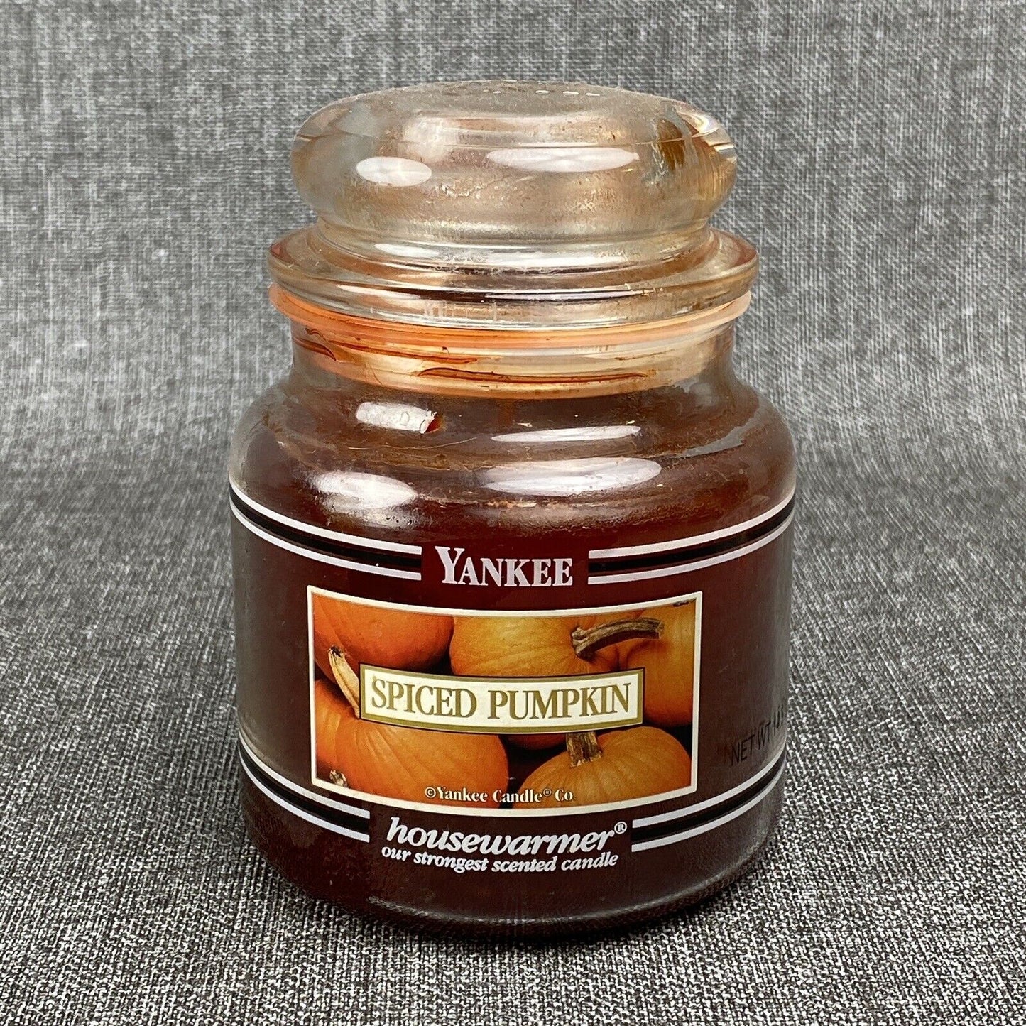 Yankee Candle Spiced Pumpkin 14.5 oz Medium Jar FULL