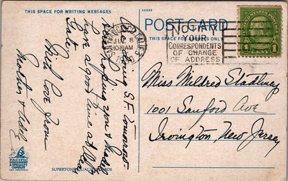 St. Francis Hotel San Francisco, California, Vintage 1930 Postcard with Stamp