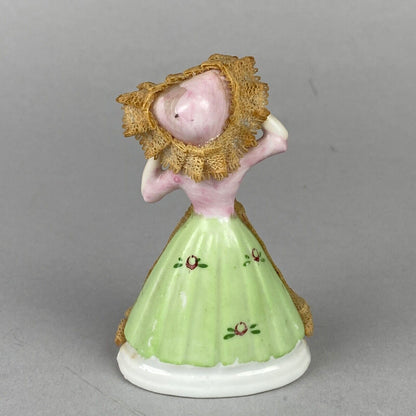 Lace doll Ceramic Figurine, 4" tall