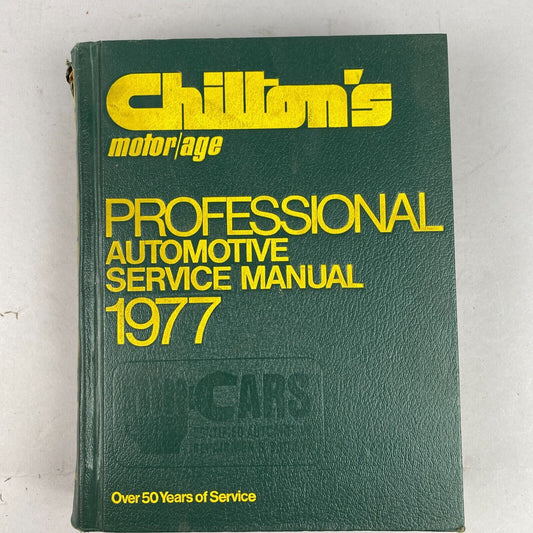 1977 Chilton's Motor/Age Professional Automotive Service Manual