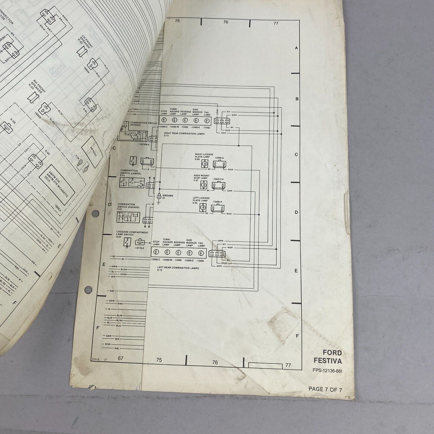 1988 Ford Festiva Car Vacuum & Wiring Diagrams