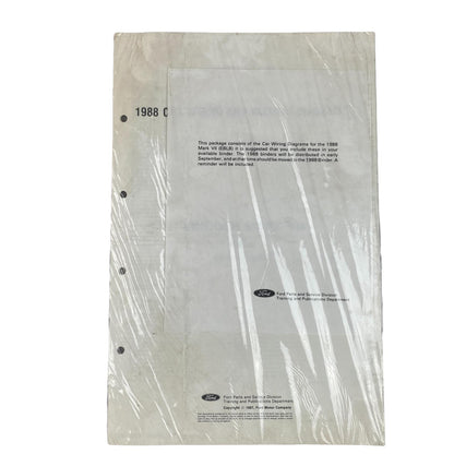 1987 Ford Mark VII (EBLB) Wiring Diagrams - Sealed Manual