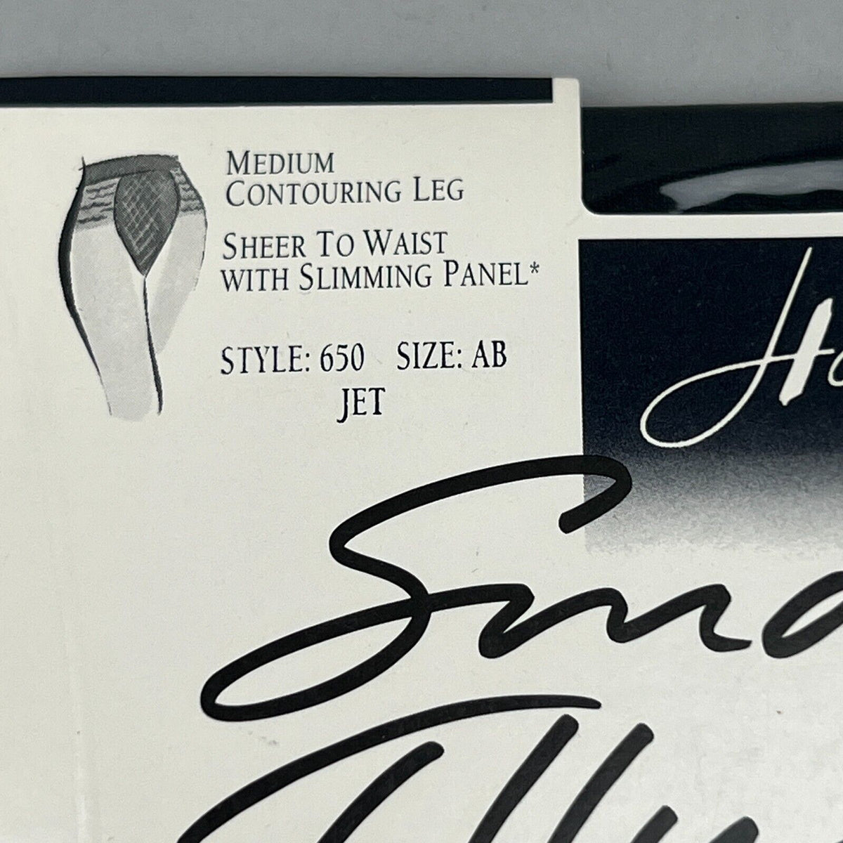 Hanes Smooth Illusions Body Contouring Pantyhose Size AB, Jet Style 650