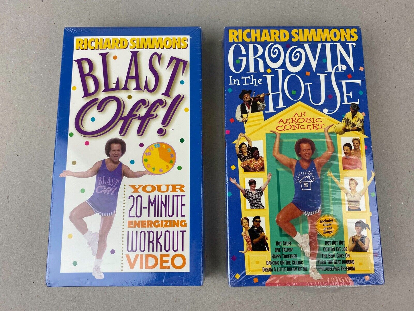 Lot of 2 Richard Simmons (Blast Off & Grovving in the House) VHS One Sealed